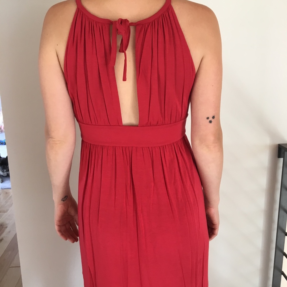 Red flowy dress by Guess